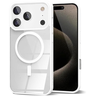 Entronix [Magnetic] Case Compatible with iPhone 17 Pro - [Clear Back] Soft Matte Frame