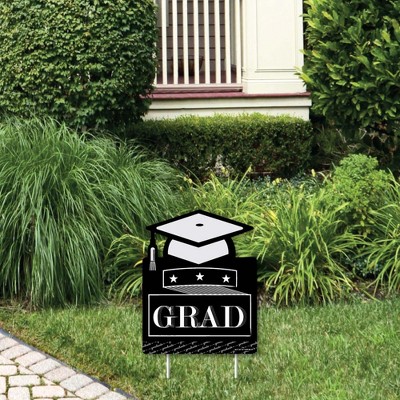 Big Dot of Happiness Graduation Cheers - Outdoor Lawn Sign - Graduation Party Yard Sign - 1 Piece