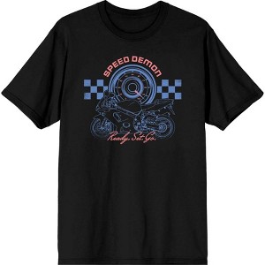 Sportsbike Race Speed Demon Men's Crew Neck Short Sleeve Tee - 1 of 2