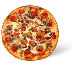 Toynk Supreme Pizza Round Fleece Throw Blanket | 60 Inches - 1 of 4