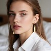 925 Sterling Silver Long Teardrop Dangle Earrings for Women Hypoallergenic Drop Leverback Earrings Trendy Silver Long - 2 of 4