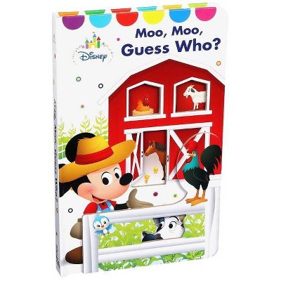 Disney Baby Moo, Moo, Guess Who? - by  Sally Little (Hardcover)