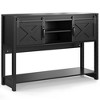 Heynemo Fireplace TV Stand for 65''+ TV, Entertainment Center with 23" Electric Fireplace with Remote & Sliding Bar Door for Living Room - 2 of 4