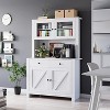 Kitchen Pantry Cabinet with Microwave Shelf, Hutch Cabinet with Adjustable Shelves and Buffet Cupboard, Kitchen Storage Organizer for Dining Room - 4 of 4