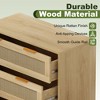 3-Drawers Rattan Storage Cabinet Rattan Drawer, CENGHU Nightstand, Coffee Bar Cabinet, for Bedroom, Living Room, Dining Room, Hallways - 3 of 4