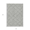 Gray And Ivory Geometric Washable Indoor Outdoor Area Rug - 3 of 4