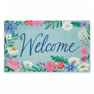 Stupell Industries Welcome Dreamy Garden Printed Outdoor Door Mat, design by Arrolynn Weiderhold, 18"x30" - 1 of 4