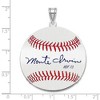 Black Bow Jewelry Sterling Silver Monte Irvin Signature LG Enamel Baseball Pendant - 4 of 4
