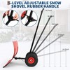 19.7H Snow Shovel with Wheels, Heavy Duty Snow Pusher for Driveway, Ergonomic Snow Pusher Shovel with Adjustable Angle, Height Handle for Pavement - 4 of 4