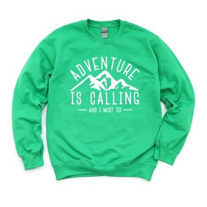 Simply Sage Market Women's Adventure Is Calling And I Must Go Gildan Sweatshirt - 1 of 2