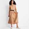 Women's High-Rise Full Lining Midi Pull-On Skirt - Future Collective Brown - 3 of 3