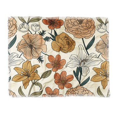 Emanuela Carratoni Spring Floral Mood Woven Throw Blanket - Deny Designs