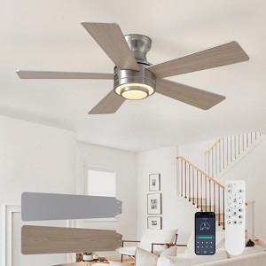 Ludomide 42 Inch Ceiling Fan with Lights Modern Chandelier Fan with Remote Control &APP Control - 1 of 4