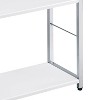 TOAOTBNBO Wide Storage Bookcase with X-shape Crossbars, 4 Tier Wide Bookshelf for Home Wide Open Shelf for Decoration, White - 3 of 4