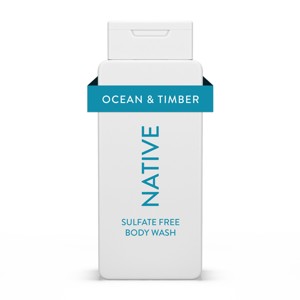 Native Body Wash for Men & Women - Ocean & Timber - Sulfate Free - 18 fl oz - 1 of 4