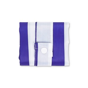 Reusable Folding Tote Bag Blue/White Stripes - Bullseye's Playground™ - 1 of 3