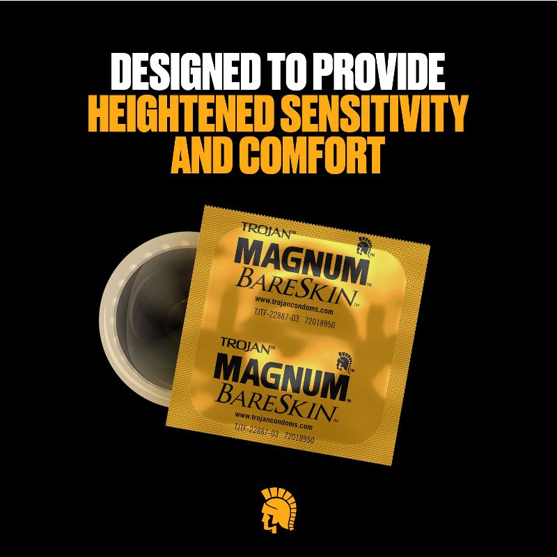 Trojan Magnum Bareskin Large Size Lubricated Latex Condoms - 10ct, 5 of 12