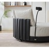 Sapphtopaz 52.75" Oversized Round Couches for Living Room Anti-Wrinkle Upholstered 360°Swivel Sofa with Phone Stand and Pillows Sofa for Bedroom - 3 of 4