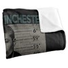 Kids' Supernatural Dean Mug Shot Silky Touch Blanket White 36X58 - 3 of 4