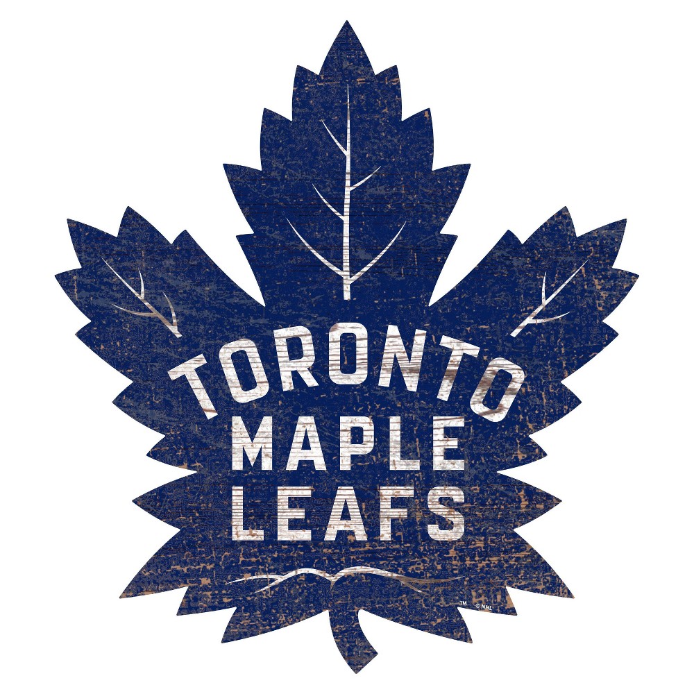 Photos - Wallpaper NHL Toronto Maple Leafs Distressed Logo Cutout Sign