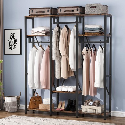 Tribesigns Freestanding Wardrobe Rack Organizer