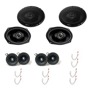 Kenwood KFC-835C 3.5in & KFC-6988RS 6x9 Speakers, 8-Pack + Metra