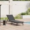 vidaXL Sun Lounger Grey PE Rattan, Powder-Coated Steel Adjustable - 2 of 4