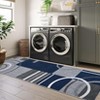 Indoor Modern Geometric Area Rugs Striped Abstract Low Pile Carpets for Living Room Bedroom Washable Non Slip Thin Soft Floor Carpet - 2 of 4