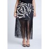 ELOQUII Women's Plus Size Wrap Front Fringe Mini Skirt - 3 of 4