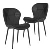 Dining Chairs,Modern Dining Room Chair Diamond Leather with Wooden and Metal Frame - 2 of 4