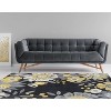 HomeStock Trio Wildflower Grey & Yellow 5x7, Transitional, Hand Tufted - 4 of 4