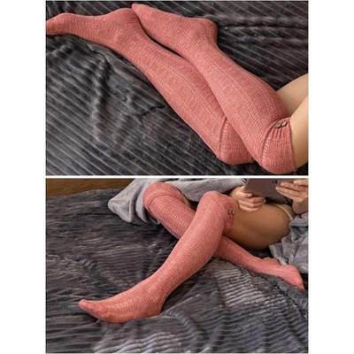 Tipi Toe Womens 3 Pairs Winter Warm Cushioned Solid Colors Pattern Knee High With Buttons Cotton-Blend Boot Socks - image 4