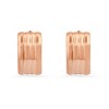 Steeltime Ladies stainless steel huggie earrings. Color Options: Silver, Gold, Rose Gold - 2 of 4