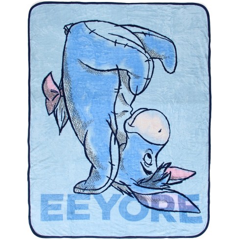 Disney Winnie The Pooh Eeyore Handstand Micro Raschel Fleece Throw