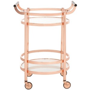 Sienna 2 Tier Round Bar Cart - BCT8001 - Safavieh - 1 of 4
