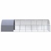 vidaXL Chicken Coop Silver Galvanized Steel Large Seats Many - 4 of 4