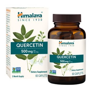Himalaya Quercetin Supplement for Plant-Based Bioflavonoid Support and Daily Wellness, 500 mg, Non-GMO, 60 Vegetarian Caplets, 2 Month Supply - 1 of 4