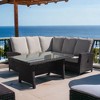 Courtyard Casual Cheshire 4 pc Chow Dining Recline Sectional Set - 2 of 4