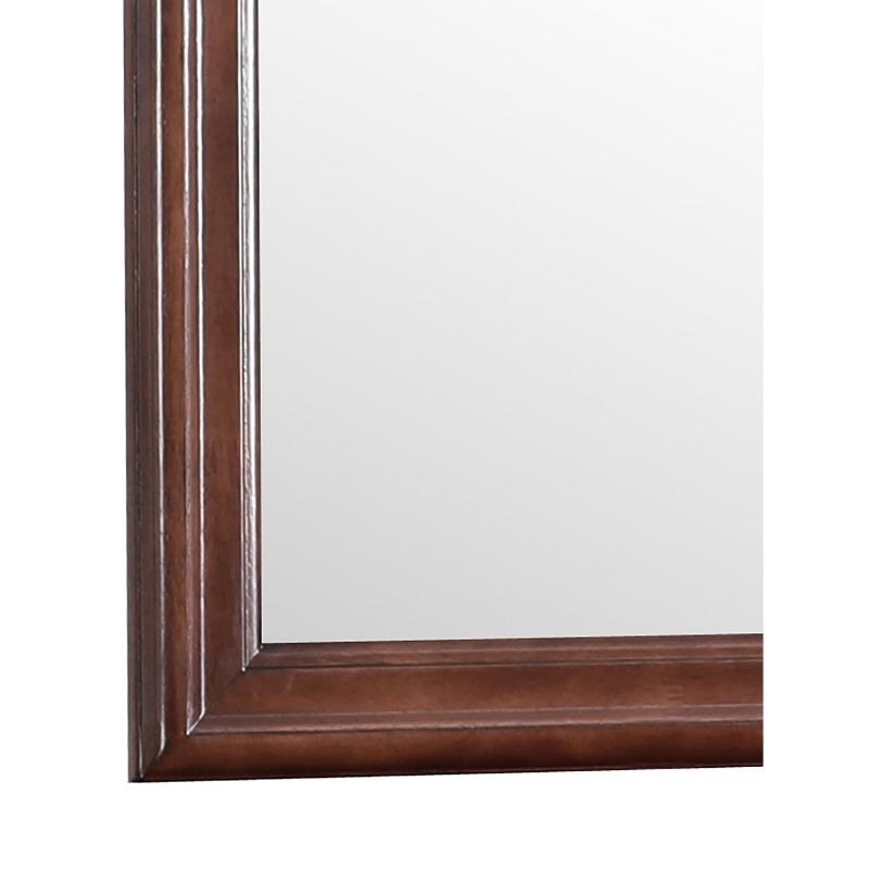 Passion Furniture 38 in. x 38 in. Classic Square Wood Framed Dresser Mirror, 3 of 8