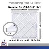Filter King 19.88x21.5x1 Air Filter | 4-PACK | Carbon MERV 8 HVAC Pleated A/C Furnace Filters | MADE IN USA | Actual Size: 19.88 x 21.5 x .75" - 2 of 4