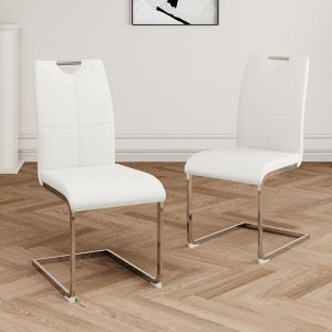 PAGED Upholstered Dining Chairs Modern Living Room Chairs Comfortable Kitchen Chairs with Metal Legs for Living Room - 1 of 4