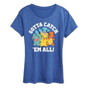 Women's - Pokémon - Gotta Catch 'Em All Group Short Sleeve Graphic T-Shirt - 1 of 4