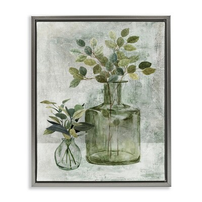 Stupell Industries Herbal Plants with Green Leaves, 17" x 21"