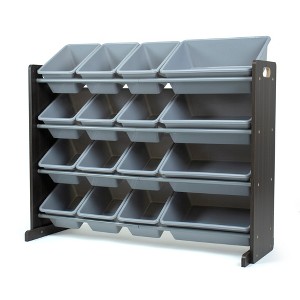 Sumatra Toy Storage Organizer with Storage Bins Espresso/Gray - Humble Crew - 1 of 4