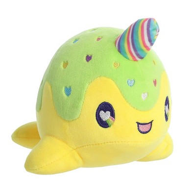 Aurora Small Neon Lollipop Nomwhal Tasty Peach Enchanting Stuffed Animal Yellow 7"