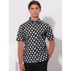 Lars Amadeus Men's Polka Dots Shirt Summer Short Sleeves Button Printed Dress Shirts - 2 of 4