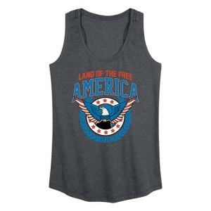 Women's - Instant Message - America Collegiate Graphic Racerback Tank - 1 of 4