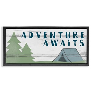 Stupell Industries Adventure Awaits Camping Scene, 31" x 14" - 1 of 4