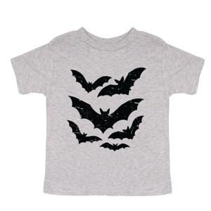 Halloween Bats Distressed - Youth Short Sleeve Graphic T-Shirt and Toddler Short Sleeve Graphic T-Shirt - 1 of 3