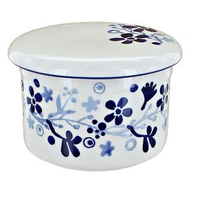 Blue Rose Polish Pottery M136 Manufaktura French Butter Dish - 1 of 2